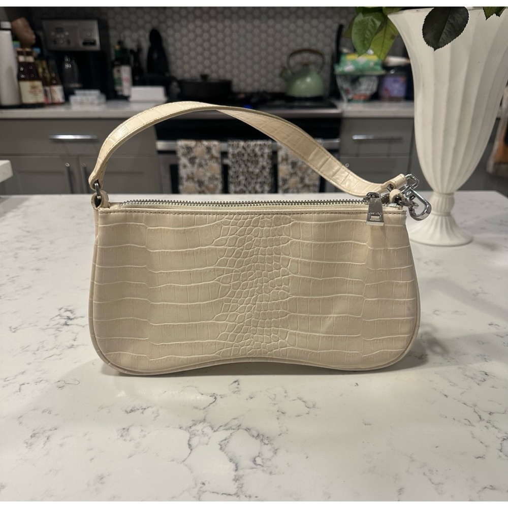 JW PEI Eva Shoulder Handbag - Ivory Croc